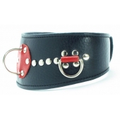 Кожаный ошейник с металлическими клепками - БДСМ Арсенал - купить с доставкой во Владикавказе