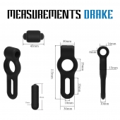 Черное двойное эрекционное виброкольцо Rooster Drake - Velv or - во Владикавказе купить с доставкой