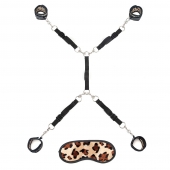 Леопардовая фиксация на матрас для рук и ног Classic Bedspreader - Lux Fetish - купить с доставкой во Владикавказе