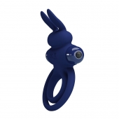 Синее эрекционное кольцо с вибростимуляцией клитора Powerful Ring - Baile - во Владикавказе купить с доставкой