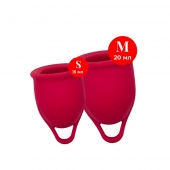 Набор из 2 красных менструальных чаш Iona - Woma - купить с доставкой во Владикавказе