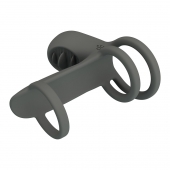 Серая насадка на пенис с 12 режимами вибрации - Baile - во Владикавказе купить с доставкой