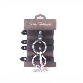 Черные однослойные оковы на цепочке - Crazy Handmade - купить с доставкой во Владикавказе