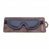 Черная мягкая закрытая маска из натуральной кожи - Crazy Handmade - купить с доставкой во Владикавказе