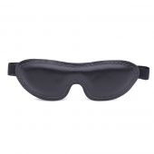 Черная мягкая закрытая маска из натуральной кожи - Crazy Handmade - купить с доставкой во Владикавказе