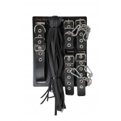 БДСМ-набор с плёткой в черном цвете - Crazy Handmade - купить с доставкой во Владикавказе