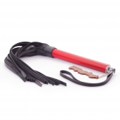 Черно-красная плеть из натуральной кожи - 52 см. - Crazy Handmade - купить с доставкой во Владикавказе