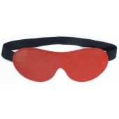 Красная кожаная маска на глаза - БДСМ Арсенал - купить с доставкой во Владикавказе