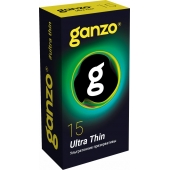 Прозрачные ультратонкие презервативы Ganzo Ultra thin - 15 шт. - Ganzo - купить с доставкой во Владикавказе