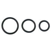 Набор из 3 чёрных колец различного диаметра - Baile - во Владикавказе купить с доставкой