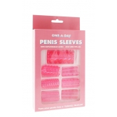 Набор из 7 розовых насадок на пенис ONE-A-DAY PENIS SLEEVES PINK - Seven Creations - во Владикавказе купить с доставкой