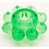 Зеленое эрекционное кольцо-цветок - Toyfa Basic - во Владикавказе купить с доставкой