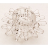 Прозрачное гелевое эрекционное кольцо с шипиками - Toyfa Basic - во Владикавказе купить с доставкой