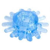 Голубая гелевая насадка с шипиками - Toyfa Basic - во Владикавказе купить с доставкой
