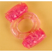 Розовое виброкольцо с двумя батарейками - Toyfa Basic - во Владикавказе купить с доставкой