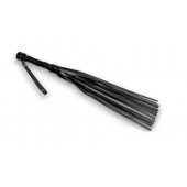 Черная кожаная плеть Gothic charm - 54 см. - БДСМ Арсенал - купить с доставкой во Владикавказе