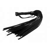 Черная кожаная плеть Gothic charm - 54 см. - БДСМ Арсенал - купить с доставкой во Владикавказе