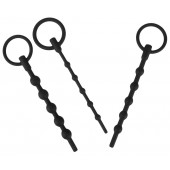 Набор из 3 черных силиконовых уретральных стимуляторов Training Set - Orion - купить с доставкой во Владикавказе