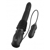 Черный автоматический вибромассажер с вибропулей Ultimate Silicone Thruster - Pipedream - купить с доставкой во Владикавказе