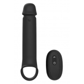 Черная насадка-удлинитель с вибрацией Vibrating Extender With Remote - Dream Toys - во Владикавказе купить с доставкой