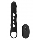 Черная насадка-удлинитель Vibrating Extender With Remote с вибрацией - Dream Toys - во Владикавказе купить с доставкой