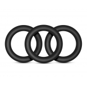 Набор из 3 черных эрекционных колец Black Small Penis Rings - Blush Novelties - во Владикавказе купить с доставкой