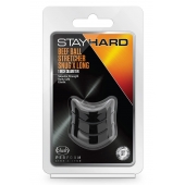 Черное эрекционное кольцо на мошонку Beef Ball Stretcher Snug X Long - Blush Novelties - во Владикавказе купить с доставкой