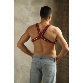 Черно-красная мужская портупея Black-Red - БДСМ Арсенал - купить с доставкой во Владикавказе