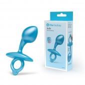 Голубая анальная пробка для массажа простаты Bulb Silicone Prostate Plug - 10,7 см. - b-Vibe - во Владикавказе купить с доставкой