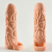 Телесная насадка-удлинитель Okoto с богатым рельефом поверхности - 16 см. - Sitabella - во Владикавказе купить с доставкой