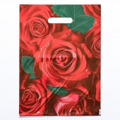 Пакет с цветочным принтом и вырубной ручкой (30х40 см) - Сима-Ленд - купить с доставкой во Владикавказе