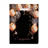 Пакет с вырубной ручкой и принтом в виде шариков (30х40 см) - Сима-Ленд - купить с доставкой во Владикавказе