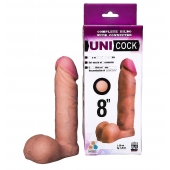Фаллическая насадка для страпона UNICOCK 8  - 20 см. - LOVETOY (А-Полимер) - купить с доставкой во Владикавказе