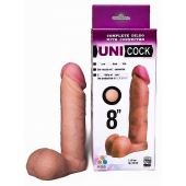 Фаллическая насадка для страпона UNICOCK 8  - 20 см. - LOVETOY (А-Полимер) - купить с доставкой во Владикавказе