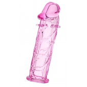 Розовая насадка фаллической формы - 12,5 см. - A-toys - во Владикавказе купить с доставкой