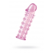 Розовая насадка на пенис с шипами - 12,5 см. - A-toys - во Владикавказе купить с доставкой