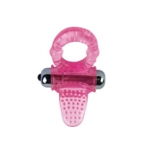 Эрекционное кольцо с вибростимулятором клитора в форме язычка - Baile - во Владикавказе купить с доставкой