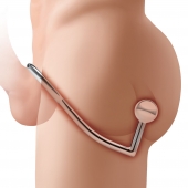 Кольцо на пенис с анальным стимулятором Stainless Steel Anal Hook   Cock Ring - BlueLine - во Владикавказе купить с доставкой