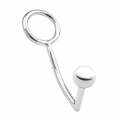 Кольцо на пенис с анальным стимулятором Stainless Steel Anal Hook   Cock Ring - BlueLine - во Владикавказе купить с доставкой
