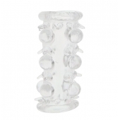 Прозрачная насадка на пенис с шипами и бугорками JELLY JOY LUST CLUSTER CLEAR - Dream Toys - во Владикавказе купить с доставкой