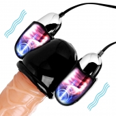 Черная стимулирующая насадка для головки полового члена Multi Speed Vibrating Penis Head Teaser - XR Brands - во Владикавказе купить с доставкой