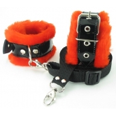 Набор на кровать с красным мехом BDSM Light - БДСМ Арсенал - купить с доставкой во Владикавказе