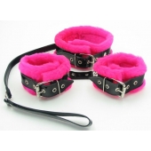 Набор с розовым мехом BDSM Light - БДСМ Арсенал - купить с доставкой во Владикавказе