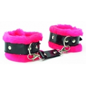 Розовые наручники с мехом BDSM Light - БДСМ Арсенал - купить с доставкой во Владикавказе