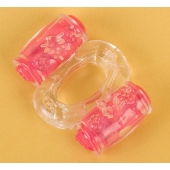 Прозрачное виброкольцо с двумя вибропульками - Toyfa Basic - во Владикавказе купить с доставкой