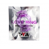 Фиолетовое виброкольцо с двумя вибропульками - Toyfa Basic - во Владикавказе купить с доставкой