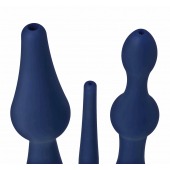 Набор из 3 универсальных насадок для анального душа Universal 3 Piece Silicone Enema Attachment Set - XR Brands - купить с доставкой во Владикавказе