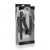 Черный кляп в форме косточки Hound Adjustable Dog Bone Gag - XR Brands - купить с доставкой во Владикавказе