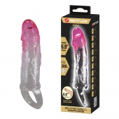 Прозрачная насадка-удлинитель с подхватом мошонки Odes - 17,5 см. - Baile - во Владикавказе купить с доставкой