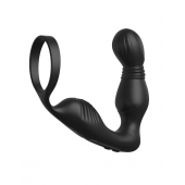 Черный вибростимулятор простаты с эрекционным кольцом Ass-Gasm Pro P-Spot Milker - Pipedream - во Владикавказе купить с доставкой